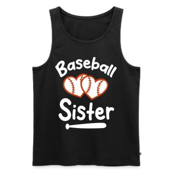 Baseball Sport Baseballspieler Pitcher Catcher USA - Männer Premium Bio Tank Top - Schwarz - Vorne - Michal (187cm)