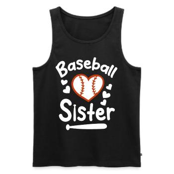 Baseball Sport Baseballspieler Pitcher Catcher USA - Männer Premium Bio Tank Top - Schwarz - Vorne - Michal (187cm)