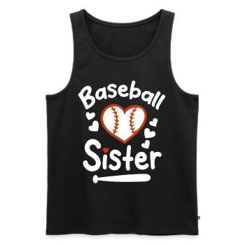 Baseball Sport Baseballspieler Pitcher Catcher USA - Männer Premium Bio Tank Top - Schwarz - Vorne - Michal (187cm)