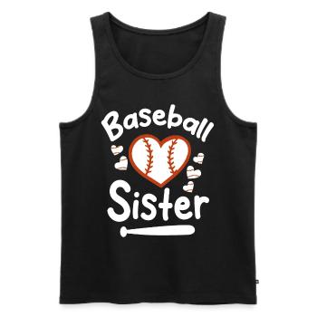 Baseball Sport Baseballspieler Pitcher Catcher USA - Männer Premium Bio Tank Top - Schwarz - Vorne - Michal (187cm)