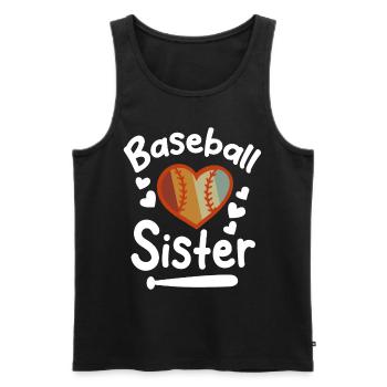 Baseball Sport Baseballspieler Pitcher Catcher USA - Männer Premium Bio Tank Top - Schwarz - Vorne - Michal (187cm)