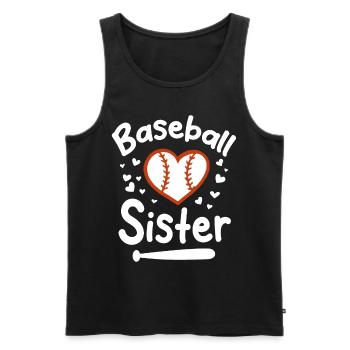 Baseball Sport Baseballspieler Pitcher Catcher USA - Männer Premium Bio Tank Top - Schwarz - Vorne - Michal (187cm)