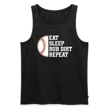 Baseball Sport Baseballspieler Pitcher Catcher USA - Männer Premium Bio Tank Top - Schwarz - Vorne - Michal (187cm)