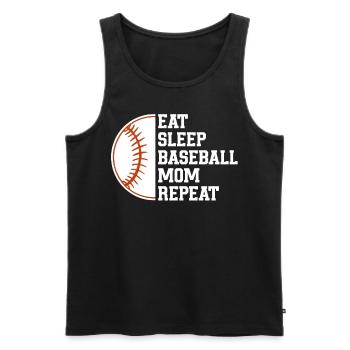 Baseball Sport Baseballspieler Pitcher Catcher USA - Männer Premium Bio Tank Top - Schwarz - Vorne - Michal (187cm)