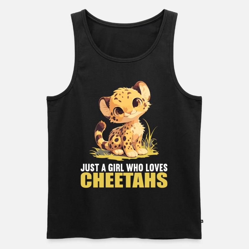 Cheetah Geparde Gepard - Männer Premium Bio Tank Top - Schwarz