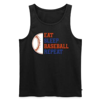 Baseball Sport Baseballspieler Pitcher Catcher USA - Männer Premium Bio Tank Top - Schwarz - Vorne - Michal (187cm)
