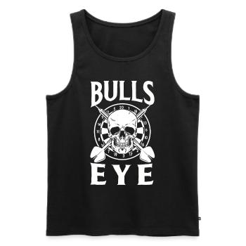 Dart Geschenk Dartboard Dartspieler Bullseye - Männer Premium Bio Tank Top - Schwarz - Vorne - AI Model Male 178 light (178cm)