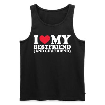 Girlfriend Freundin Beziehung Couple Liebe Pärchen - Männer Premium Bio Tank Top - Schwarz - Vorne - AI Model Male 178 light (178cm)