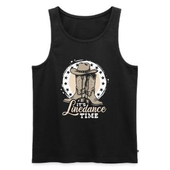 It's Linedance Time - Country Fan - Gift - Men's Premium Organic Tank Top - black - Front - AI Model Male 178 light (178cm)