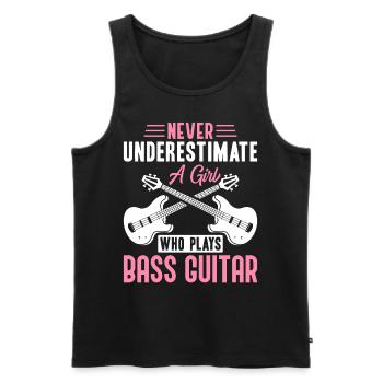 Bassist Guitarist Guitar Lover A Girl sp - Men's Premium Organic Tank Top - black - Front - AI Model Male 178 light (178cm)