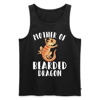Mutter der Bartagame Eidechsenliebhaberin Mutter F - Männer Premium Bio Tank Top - Schwarz - Vorne - AI Model Male 178 light (178cm)