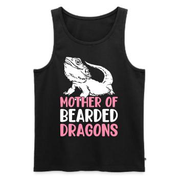 Mother of bearded dragons, lizard lover, mom - Men's Premium Organic Tank Top - black - Front - AI Model Male 178 light (178cm)