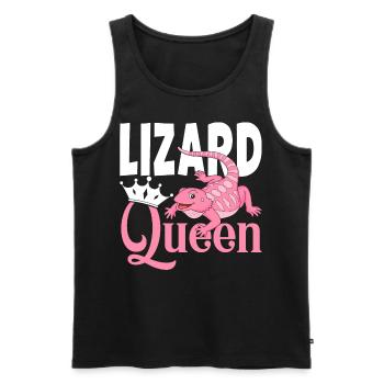 Bearded Dragon Lizard Lover Lizard Queen - Men's Premium Organic Tank Top - black - Front - AI Model Male 178 light (178cm)