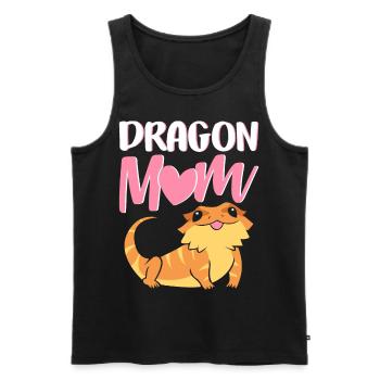 bearded dragon lizard lover dragon woman dragon - Men's Premium Organic Tank Top - black - Front - AI Model Male 178 light (178cm)