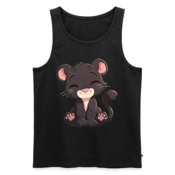 Panthers Panther - Männer Premium Bio Tank Top - Schwarz - Vorne - AI Model Male 178 light (178cm)