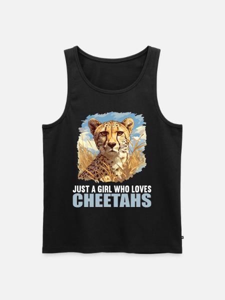 Cheetah Geparde Gepard - Men's Premium Organic Tank Top - black