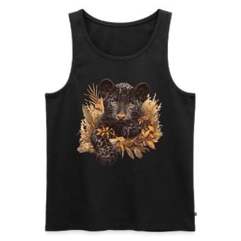 Panthers Panther - Männer Premium Bio Tank Top - Schwarz - Vorne - AI Model Male 178 light (178cm)