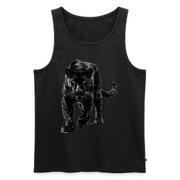 Panthers Panther - Männer Premium Bio Tank Top - Schwarz - Vorne - AI Model Male 178 light (178cm)