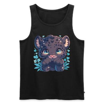 Panthers Panther - Männer Premium Bio Tank Top - Schwarz - Vorne - AI Model Male 178 light (178cm)