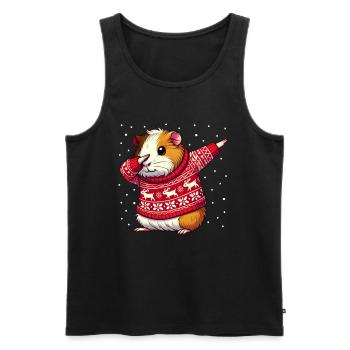 Weihnachten Meerschweinchen Hässliche Weihnachten - Männer Premium Bio Tank Top - Schwarz - Vorne - Michal (187cm)