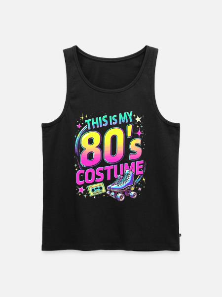 80er Jahre Outfit Party 80's Motto Mottoparty 1980 - Ekologisk premium tanktopp herr - svart