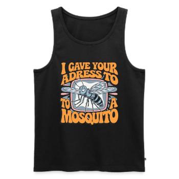 Funny Mosquito Stechmücken für Leute mit Humor - Männer Premium Bio Tank Top - Schwarz - Vorne - Michal (187cm)