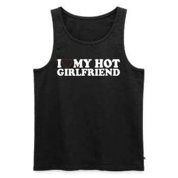Girlfriend Girlfriend Relationship Couple Love Couple - Men's Premium Organic Tank Top - black - Front - AI Model Male 178 light (178cm)