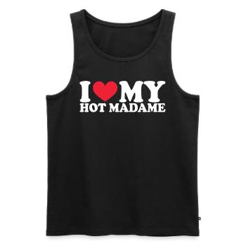 Girlfriend Girlfriend Relationship Couple Love Couple - Men's Premium Organic Tank Top - black - Front - AI Model Male 178 light (178cm)