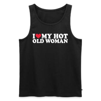 Girlfriend Girlfriend Relationship Couple Love Couple - Men's Premium Organic Tank Top - black - Front - AI Model Male 178 light (178cm)