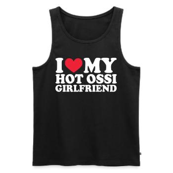 Ossi Freundin Girlfriend Beziehung Couple Osten - Männer Premium Bio Tank Top - Schwarz - Vorne - AI Model Male 178 light (178cm)