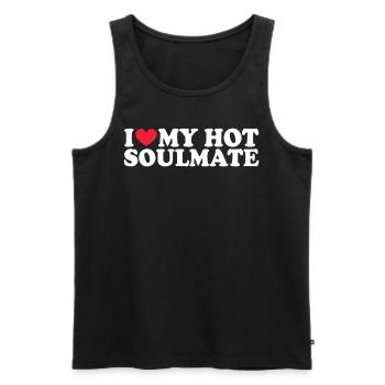Girlfriend Girlfriend Relationship Couple Love Couple - Men's Premium Organic Tank Top - black - Front - AI Model Male 178 light (178cm)
