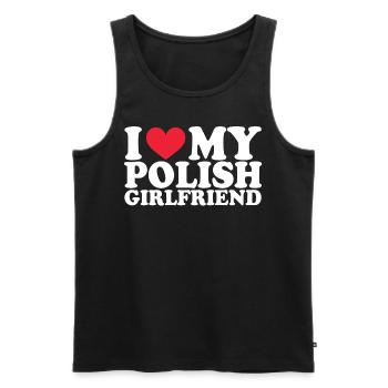 Polen Freundin Girlfriend Beziehung Couple Liebe - Männer Premium Bio Tank Top - Schwarz - Vorne - AI Model Male 178 light (178cm)