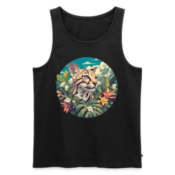 Ocelots Ocelot - Men's Premium Organic Tank Top - black - Front - AI Model Male 178 light (178cm)