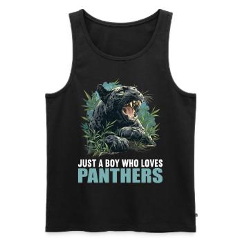 Panthers Panther - Männer Premium Bio Tank Top - Schwarz - Vorne - AI Model Male 178 light (178cm)
