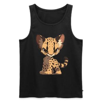 Ocelots Ocelot - Men's Premium Organic Tank Top - black - Front - AI Model Male 178 light (178cm)