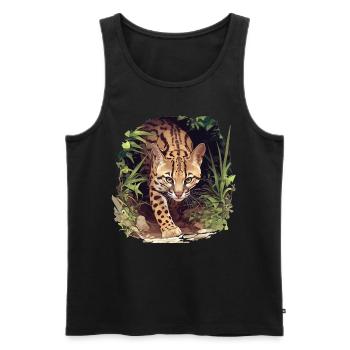 Ocelots Ocelot - Men's Premium Organic Tank Top - black - Front - AI Model Male 178 light (178cm)