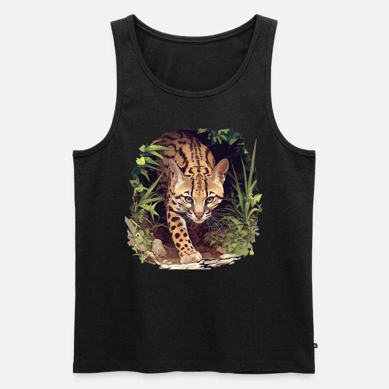 Ocelots Ocelot - Männer Premium Bio Tank Top - Schwarz
