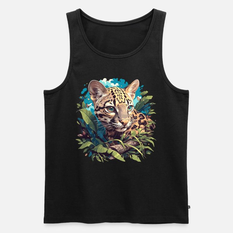 Ocelots Ocelot - Männer Premium Bio Tank Top - Schwarz
