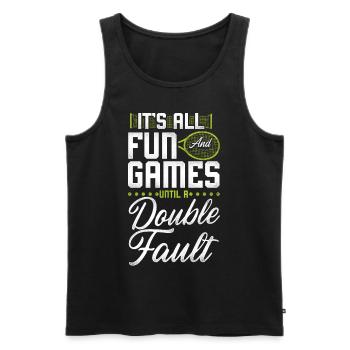 Funny Tennis Player Racket It's - Männer Premium Bio Tank Top - Schwarz - Vorne - Michal (187cm)