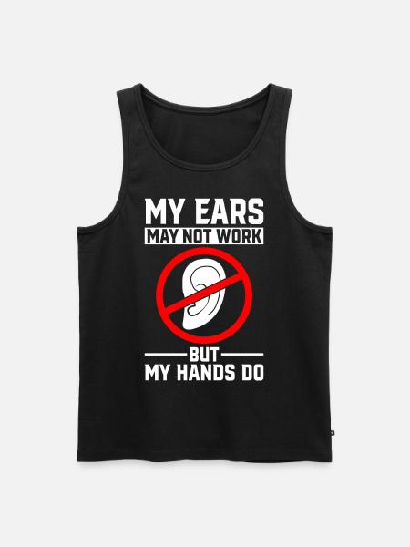 Deaf Pride Awareness ASL - Men's Premium Organic Tank Top - black
