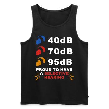 Gehörlosenstolz ASL - Männer Premium Bio Tank Top - Schwarz - Vorne - AI Model Male 178 light (178cm)