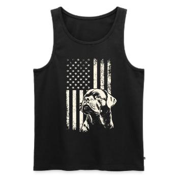Patriotisme Rottweiler – 4 juillet et Journée des anciens combattants - Débardeur bio Premium Homme - noir - Devant - Michal (187cm)