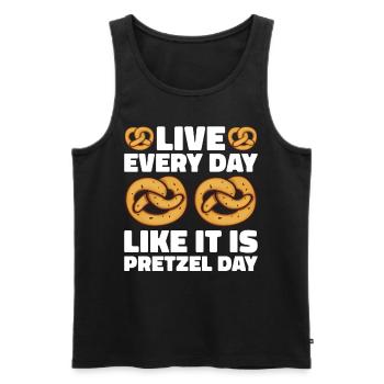 Pretzels Pretzels Bakers Baked goods - Men's Premium Organic Tank Top - black - Front - Michal (187cm)