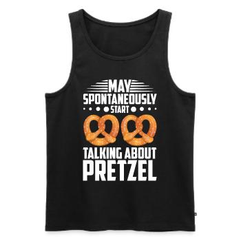 Pretzels Pretzels Bakers Baked goods - Men's Premium Organic Tank Top - black - Front - Michal (187cm)