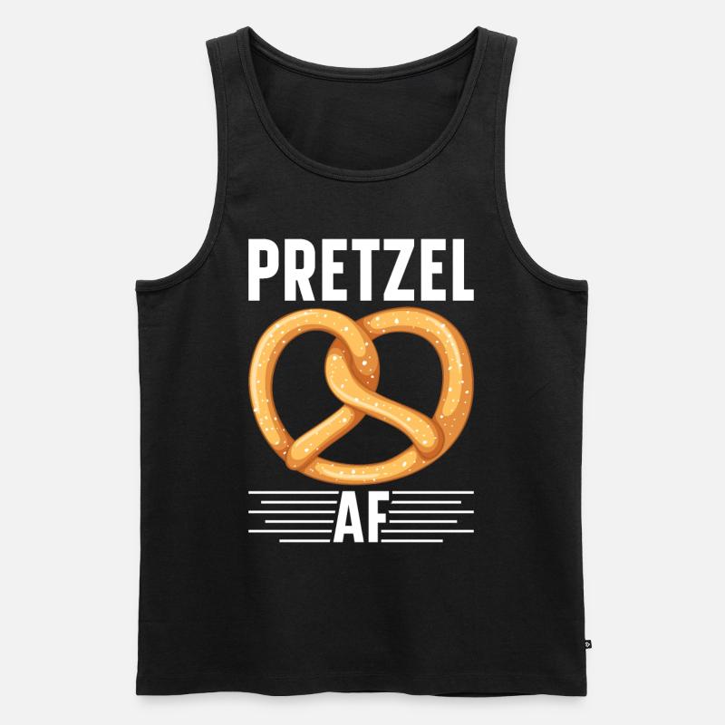 Bretzel Brezeln Bäcker Backwaren - Männer Premium Bio Tank Top - Schwarz