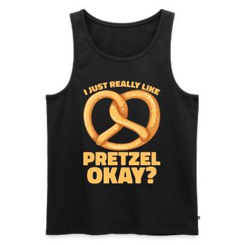 Pretzels Pretzels Bakers Baked goods - Men's Premium Organic Tank Top - black - Front - Michal (187cm)