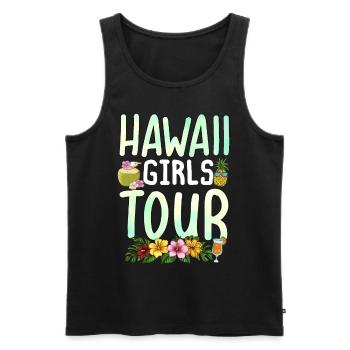 Hawaii Girls Tour - Männer Premium Bio Tank Top - Schwarz - Vorne - Michal (187cm)