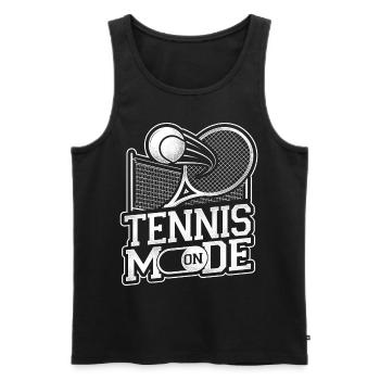 Drôle de joueur de tennis Raquette Tennis - Débardeur bio Premium Homme - noir - Devant - Michal (187cm)