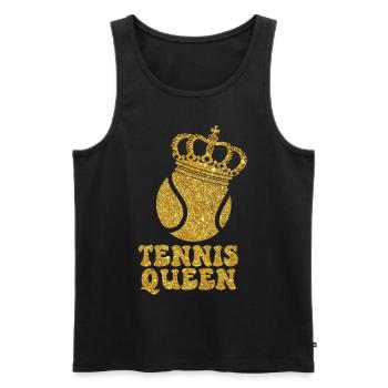 Drôle de joueur de tennis Raquette Tennis - Débardeur bio Premium Homme - noir - Devant - Michal (187cm)