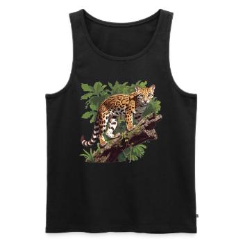 Ocelots Ocelot - Débardeur bio Premium Homme - noir - Devant - AI Model Male 178 light (178cm)